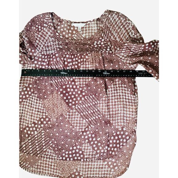 Lauren Conrad Blouse Peasant 3/4 Length sleeve Size M - Picture 3 of 5